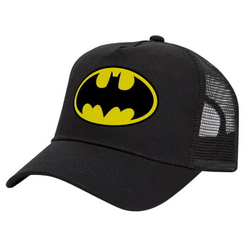 Batman, Trucker Hat with Mesh, Black, (COTTON, KIDS, UNISEX, ONE SIZE)