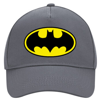 Batman, Ultimate Adult Hat Grey, (100% COTTON DRILL, ADULT, UNISEX, ONE SIZE)