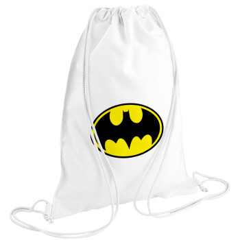 Batman, Backpack pouch GYMBAG white (28x40cm)