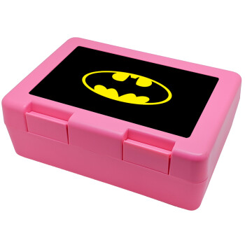 Batman, Children's cookie container PINK 185x128x65mm (BPA free plastic)