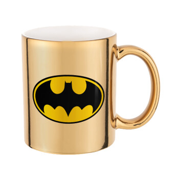 Batman, Κούπα κεραμική, χρυσή καθρέπτης, 330ml