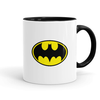 Batman, Κούπα χρωματιστή μαύρη, κεραμική, 330ml
