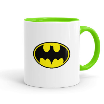 Batman, Mug colored light green, ceramic, 330ml