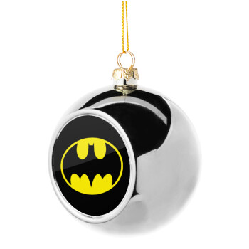 Batman, Silver 8cm Christmas tree ball ornament