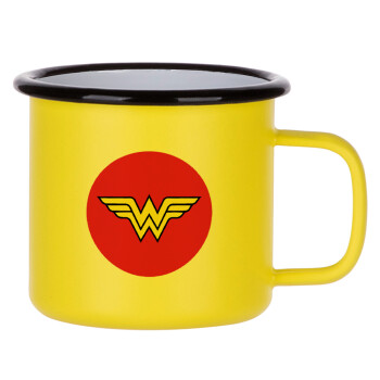 Wonder woman, Κούπα Μεταλλική εμαγιέ ΜΑΤ Κίτρινη 360ml