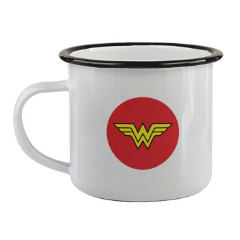 Wonder woman, Κούπα εμαγιέ με μαύρο χείλος 360ml