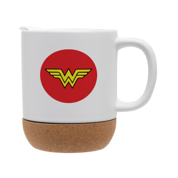 Wonder woman, Ceramic coffee mug Cork (MAT), 330ml (1pcs)