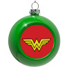 Green Christmas tree ornament bauble 8cm