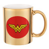 Mug ceramic, gold mirror, 330ml