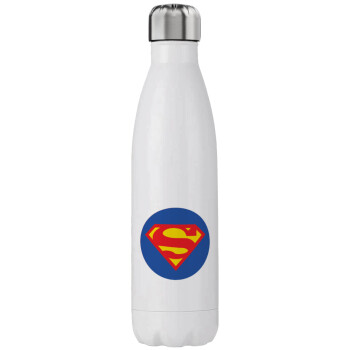 Superman, Μεταλλικό παγούρι θερμός (Stainless steel), διπλού τοιχώματος, 750ml