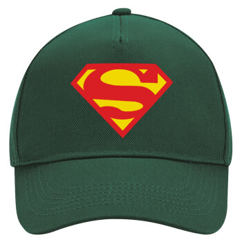 Superman, Adult Ultimate Hat GREEN, (100% COTTON DRILL, ADULT, UNISEX, ONE SIZE)