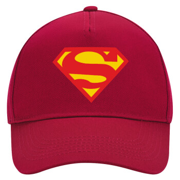 Superman, Adult Ultimate Hat RED, (100% COTTON DRILL, ADULT, UNISEX, ONE SIZE)