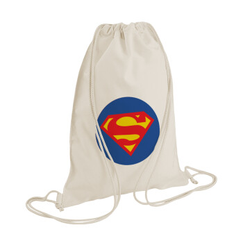 Superman, Backpack bag GYMBAG natural (28x40cm)