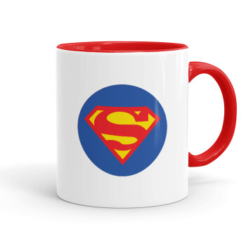 Superman, Mug colored red, ceramic, 330ml
