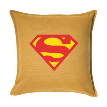 Superman, Sofa cushion YELLOW 50x50cm includes filling