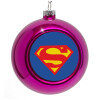 Purple Christmas tree ornament bauble 8cm