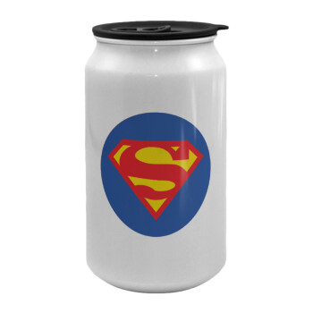 Superman, Κούπα ταξιδιού μεταλλική με καπάκι (tin-can) 500ml