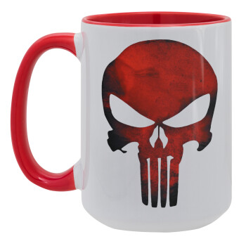 Red skull, Κούπα Mega 15oz, κεραμική Κόκκινη, 450ml