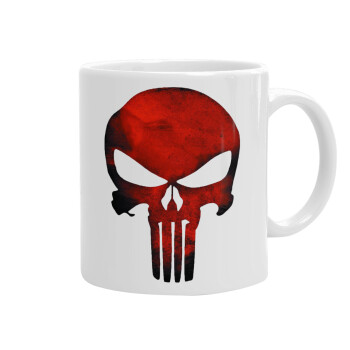 Red skull, Ceramic coffee mug, 330ml (1pcs)