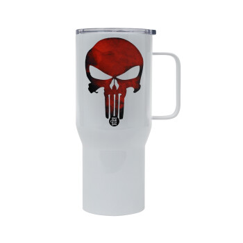 Red skull, Mega Stainless steel Tumbler with lid, double wall 750L