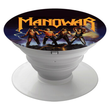 Manowar Fighting the world, Phone Holders Stand  White Hand-held Mobile Phone Holder