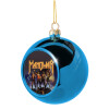 Blue Christmas tree ball ornament 8cm