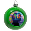 Green Christmas tree ornament bauble 8cm