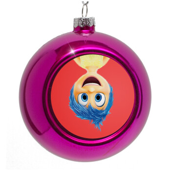 joy, Purple Christmas tree ornament bauble 8cm