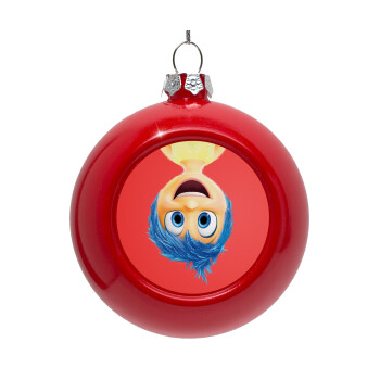 joy, Red Christmas tree ornament bauble 8cm