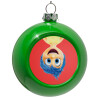 Green Christmas tree ornament bauble 8cm