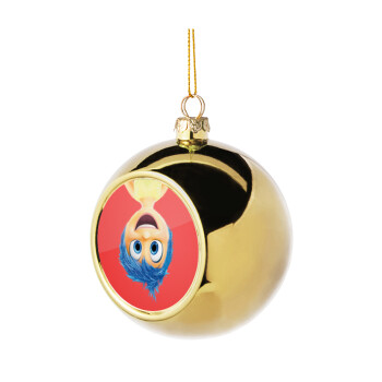 joy, Golden Christmas tree ball ornament 8cm