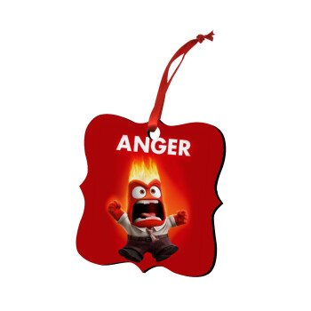 Anger, Christmas ornament polygon wooden 7.5cm