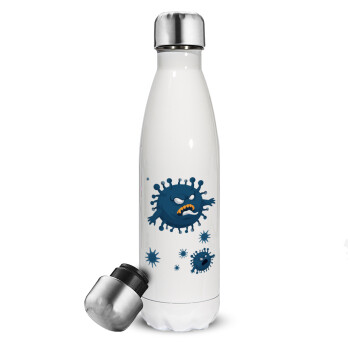 monster virus, Metal mug thermos White (Stainless steel), double wall, 500ml