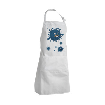 monster virus, Adult Chef Apron (with sliders and 2 pockets)