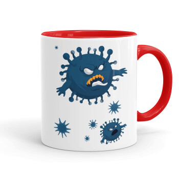 monster virus, Mug colored red, ceramic, 330ml