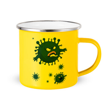 monster virus, Yellow Enamel Metallic Cup 360ml