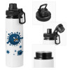 Metal water bottle with safety cap, aluminum 850ml