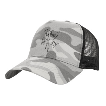 Pink Floyd, The Wall, Καπέλο Ενηλίκων Structured Trucker, με Δίχτυ, (παραλλαγή) Army Camo (100% ΒΑΜΒΑΚΕΡΟ, ΕΝΗΛΙΚΩΝ, UNISEX, ONE SIZE)