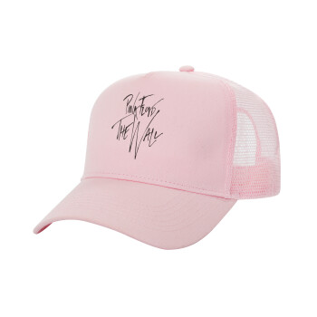 Pink Floyd, The Wall, Structured Trucker Children's Hat, with Mesh, PINK (100% COTTON, CHILDREN'S, UNISEX, ONE SIZE)