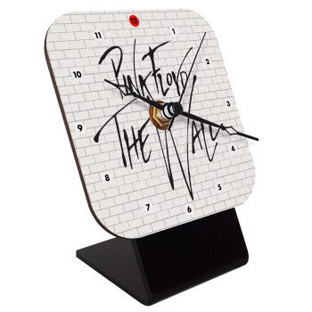 Pink Floyd, The Wall, Quartz Wooden table clock with hands (10cm)