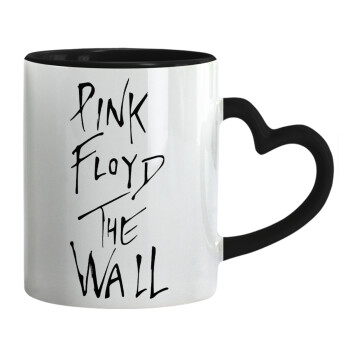 Pink Floyd, The Wall, Mug heart black handle, ceramic, 330ml