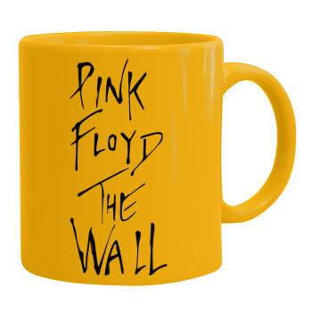 Pink Floyd, The Wall, Ceramic coffee mug yellow, 330ml