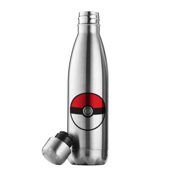 Pokemon ball, Inox (Stainless steel) double-walled metal mug, 500ml
