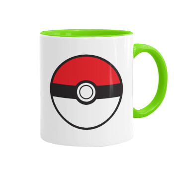 Pokemon ball, Mug colored light green, ceramic, 330ml