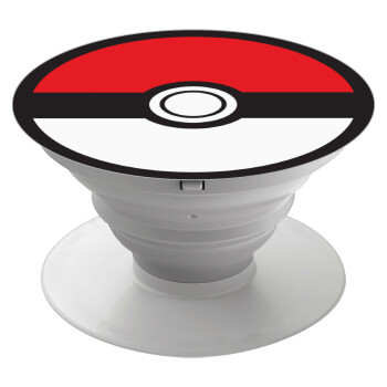 Pokemon ball, Phone Holders Stand  Λευκό Βάση Στήριξης Κινητού στο Χέρι