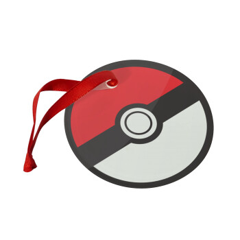 Pokemon ball, Στολίδι Χριστουγεννιάτικο στολίδι γυάλινο 9cm