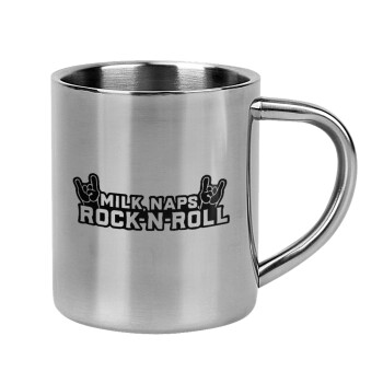 Milk, Naps, Rock N Roll, Mug Stainless steel double wall 300ml