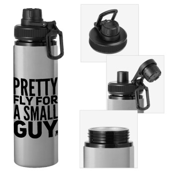 Pretty fly for a small guy, Metallic water bottle with safety cap, 850ml aluminum