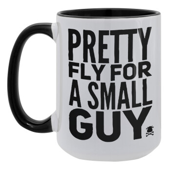 Pretty fly for a small guy, Κούπα Mega 15oz, κεραμική Μαύρη, 450ml