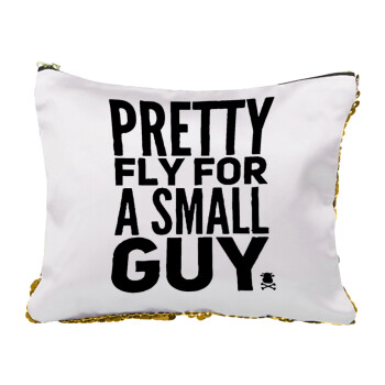 Pretty fly for a small guy, Sequin Gold Pouch Cosmetic Bag